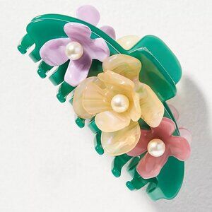 Lele Sadoughi x The Met Klimt Primavesi Pastel Bouquet Hair Claw Clip NWT